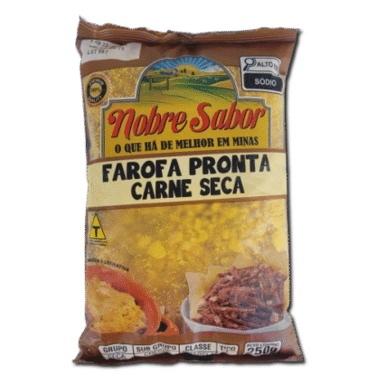 Farofa Pronta com Carne Seca 250g - Nobre Sabor